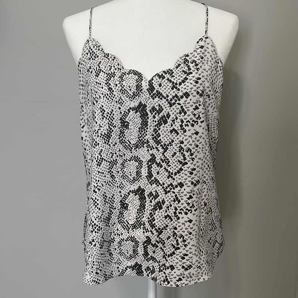 J. Crew Factory Snake Print scalloped Cami - Size 4